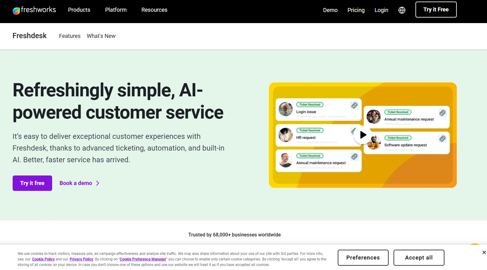 Freshdesk Home